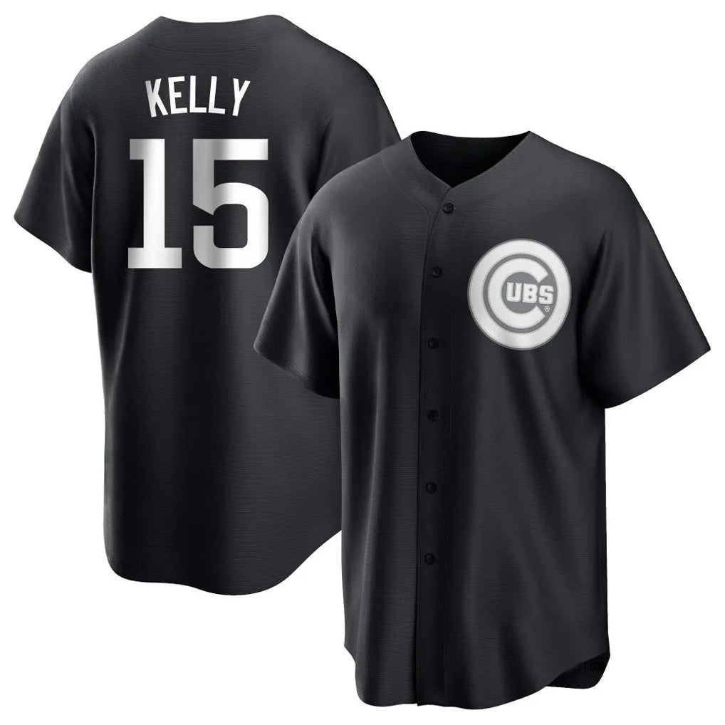 C.Cubs #15 Carson Kelly Player Black Game Gdoa Stitched Jerseys