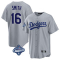 LA.Dodgers #16 Will Smith Player Gray World Series Meet Game Fdoa Stitched Jerseys