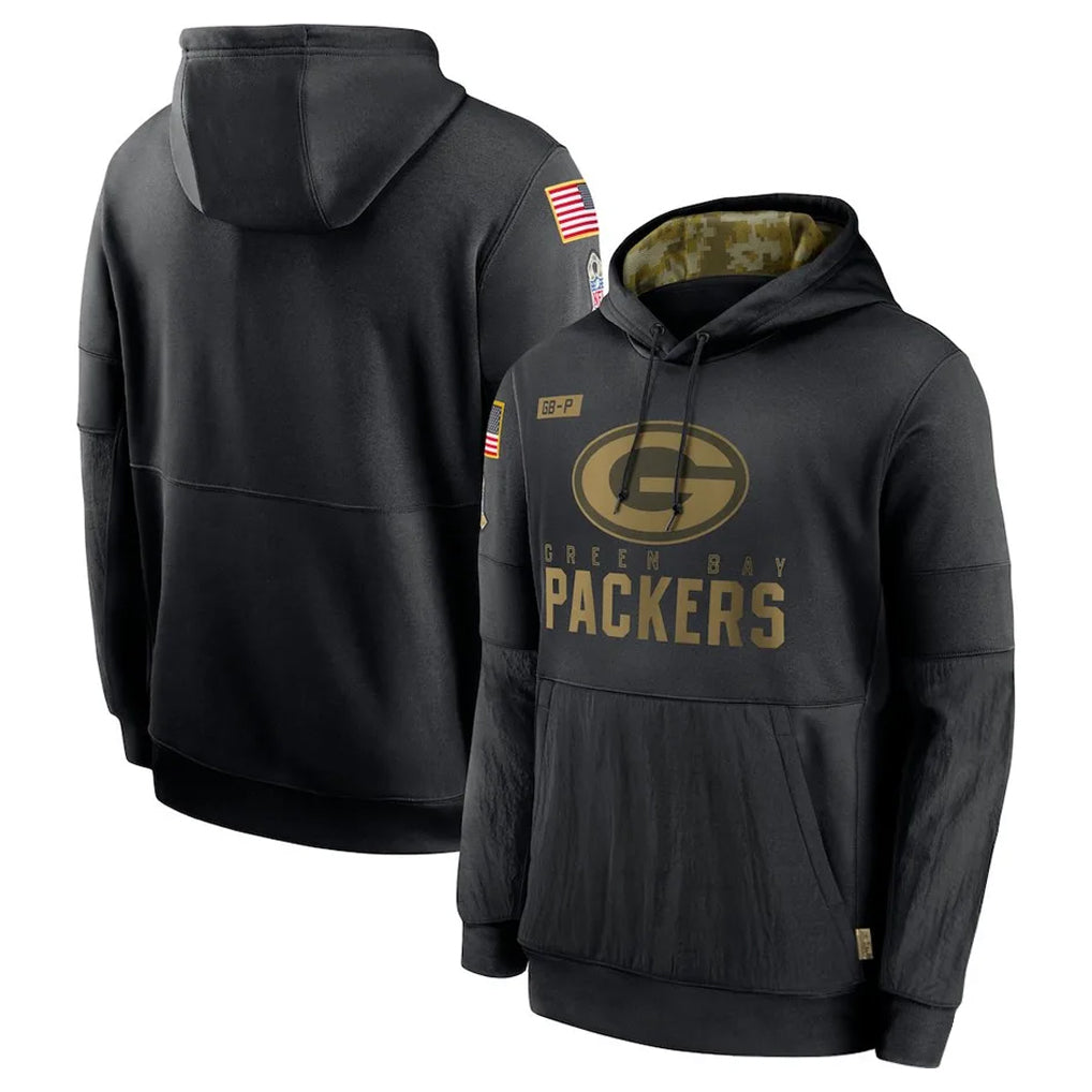 GB.Packers ## Packers Blank Player Black Salute to Service Hoodies Limited Game Gdoa Stitched Jerseys
