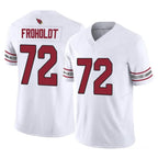 A.Cardinals #72 Hjalte Froholdt Player White Vapor F.U.S.E. Limited Home Game Gdoa Stitched Jerseys