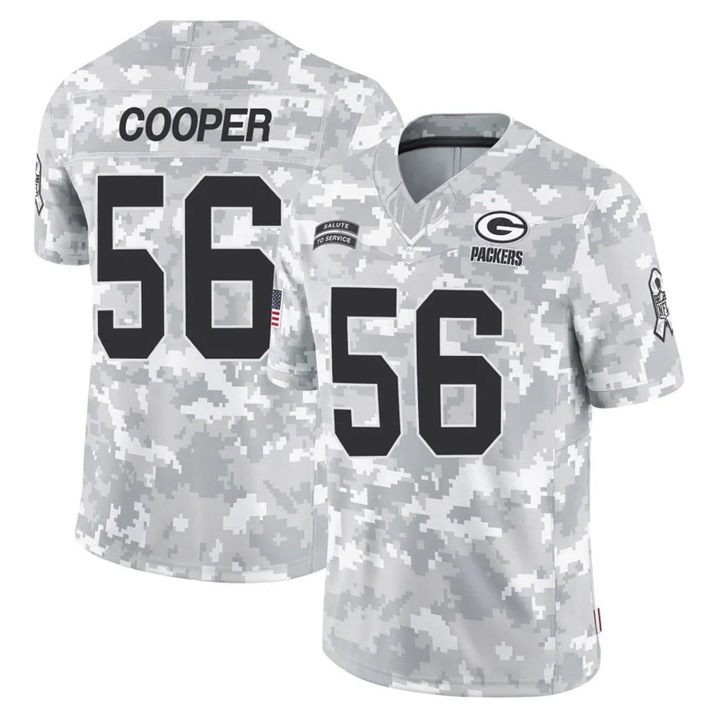 GB.Packers #56 Edgerrin Cooper Player Arctic Camo Salute To Service Limited Gdoa Stitched Jerseys