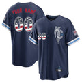 Custom KC.Royals Navy City Connect USA 250 Fourth of July Limited Home Game Any Name & Number Gdoa Stitched Jerseys