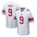 NY.Giants #9 Lsaiah Likely Player White Home Game Gdoa Stitched Jerseys