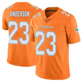 M.Dolphins #23 Zayne Anderson Player Orange Limited Home Game Gdoa Stitched Jerseys