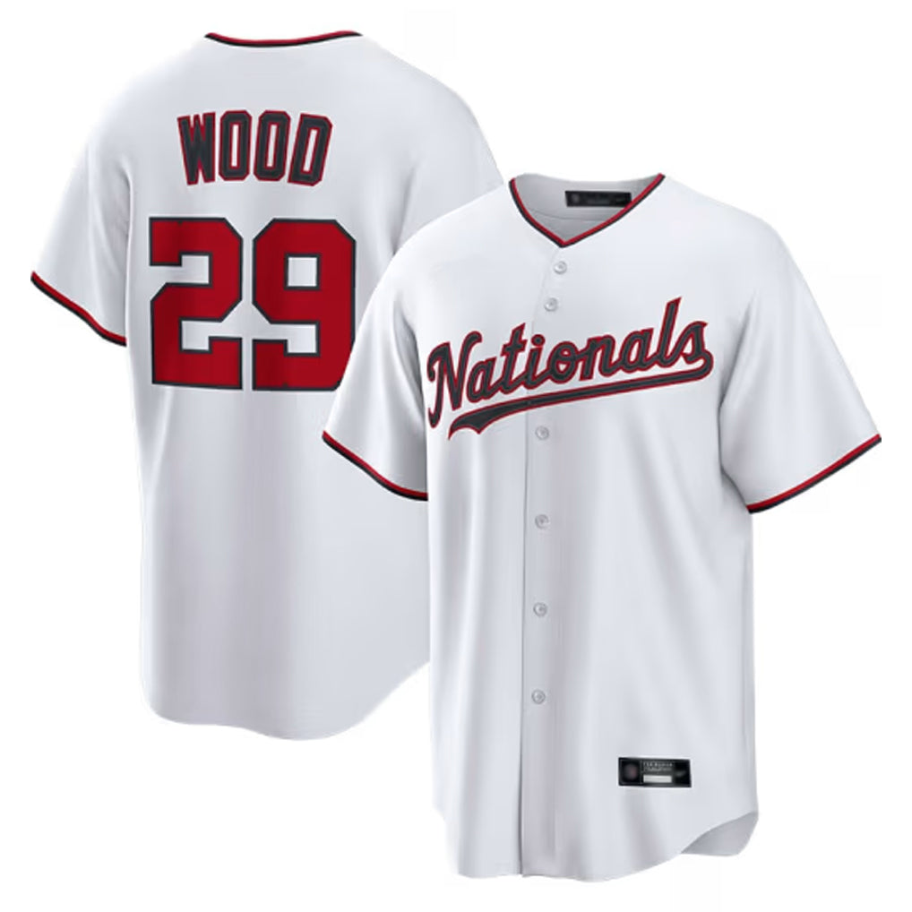 W.Nationals #29 James Wood Player White Home Limited Replica Fdoa Stitched Jerseys
