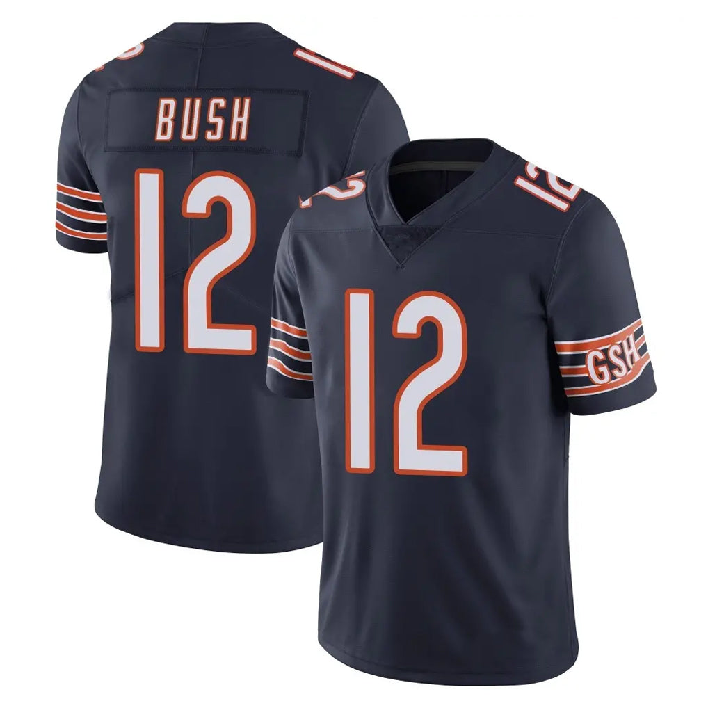 C.Bears #12 Devin Bush Player Navy Vapor Untouchable Limited Home Game Gdoa Stitched Jerseys