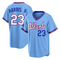 A.Braves #23 Michael Harris II Player Powder Blue 2026 City Connect T-shirt Home Game Gdoa Stitched Jerseys