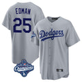 LA.Dodgers #25 Tommy Edman Player Gray World Series Meet Game Fdoa Stitched Jerseys