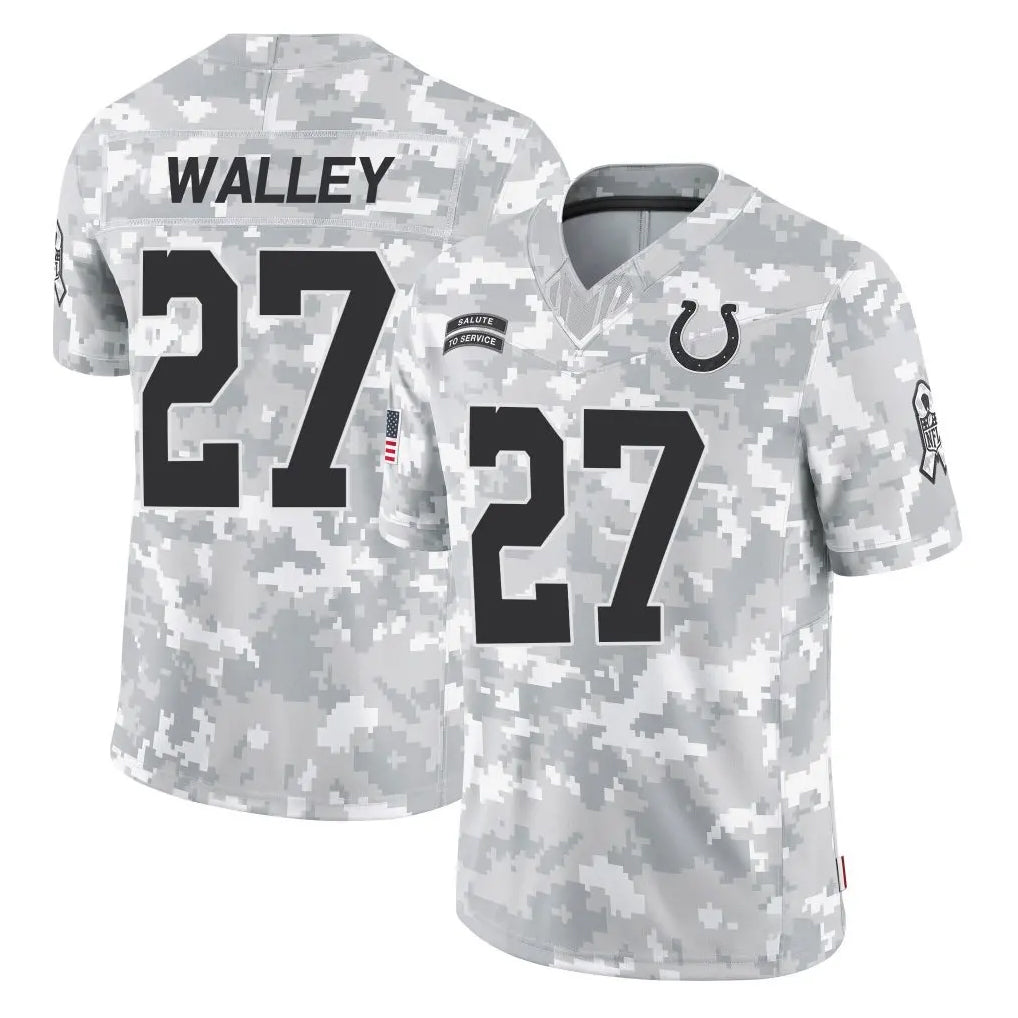 IN.Colts #27 Justin Walley Player Arctic Camo Salute To Service Limited Game Gdoa Stitched Jerseys