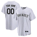 Custom C.Rockies White Home Game Any Name & Number Gdoa Stitched Jerseys