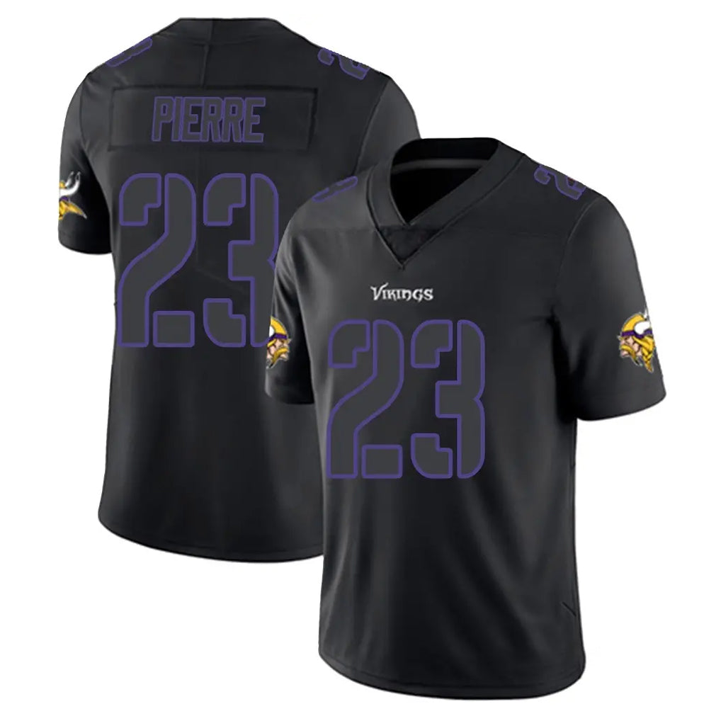 M.Vikings #23 James Pierre Player Black Impact LImited Home Game Gdoa Stitched Jerseys