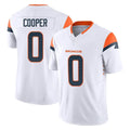 D.Broncos #0 Jonathon Cooper Player White Limited Vapor F.U.S.E. Home Game Gdoa Stitched Jerseys