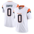 D.Broncos #0 Jonathon Cooper Player White Limited Vapor F.U.S.E. Home Game Gdoa Stitched Jerseys