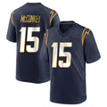 LA.Chargers #15 Ladd McConkey Player Navy Home Game Gdoa Stitched Jerseys