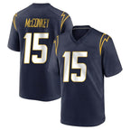 LA.Chargers #15 Ladd McConkey Player Navy Home Game Gdoa Stitched Jerseys