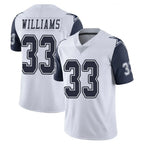 D.Cowboys #33 Javonte Williams Player White-Navy Limited Color Rush Vapor Untouchable Home Game Gdoa Stitched Jerseys