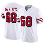 SF.49ers #68 Colton McKivitz Player White Limited Alternate Vapor F.U.S.E. Home Game Gdoa Stitched Jerseys