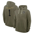 NO.Saints #1 Kool-Aid McKinstry Player Olive Salute to Service Pullover Hoodies Limited Gdoa Stitched Jerseys