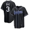 LA.Dodgers #3 Edwin D¨ªaz Player Black Carbon Limited Home Fdoa Stitched Jerseys