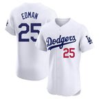 LA.Dodgers #25 Tommy Edman Player Gold White Limited Elite Home Fdoa Stitched Jerseys