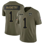 NO.Saints #1 Kool-Aid McKinstry Player Olive 2025 Salute To Service Limited Gdoa Stitched Jerseys