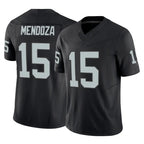 LV.Raiders #15 Fernando Mendoza Player Black Limited Vapor F.U.S.E. Home Game Gdoa Stitched Jerseys