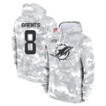 M.Dolphins #8 JuJu Brents Player Arctic Camo Salute to Service Hoodies Limited Game Gdoa Stitched Jerseys