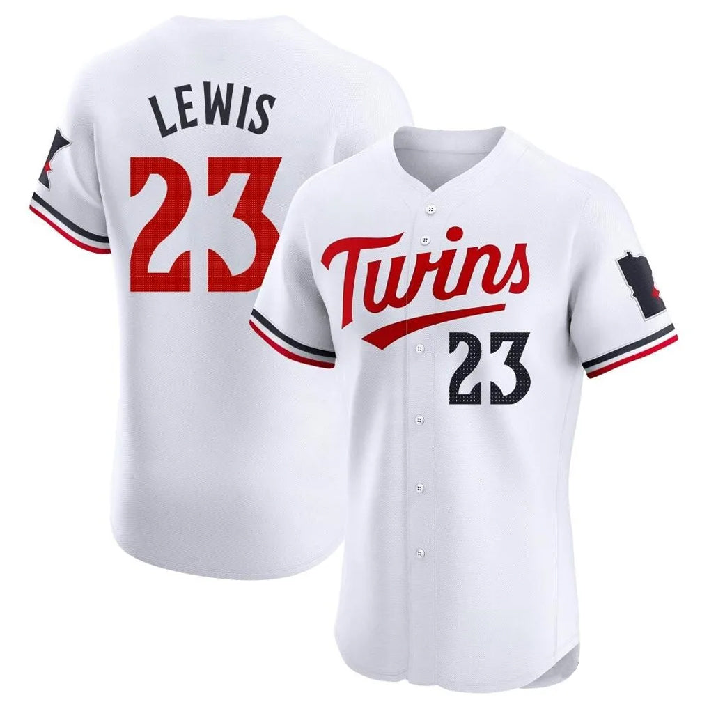 M.Twins #23 Royce Lewis Player White Home Limited Elite Fdoa Stitched Jerseys