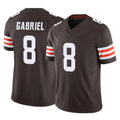 C.Browns #8 Dillon Gabriel Player Brown Vapor F.U.S.E. Limited Home Game Gdoa Stitched Jerseys