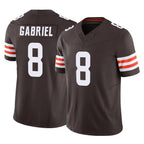 C.Browns #8 Dillon Gabriel Player Brown Vapor F.U.S.E. Limited Home Game Gdoa Stitched Jerseys
