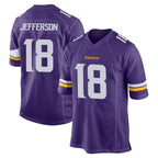 M.Vikings #18 Justin Jefferson Player Purple Home Game Gdoa Stitched Jerseys