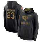 J.Jaguars #23 Foyesade Oluokun Player Black Salute to Service Hoodies Limited Game Gdoa Stitched Jerseys