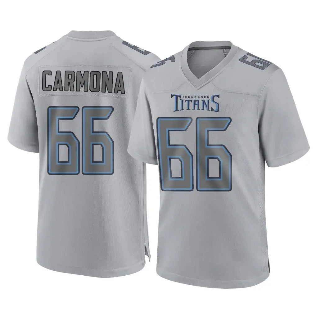 T.Titans #66 Fernando Carmona Jr. Player Gray Atmosphere Fashion Home Game Gdoa Stitched Jerseys