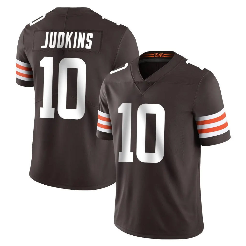 C.Browns #10 Quinshon Judkins Player Brown Color Vapor Untouchable Limited Home Game Gdoa Stitched Jerseys