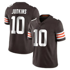 C.Browns #10 Quinshon Judkins Player Brown Color Vapor Untouchable Limited Home Game Gdoa Stitched Jerseys