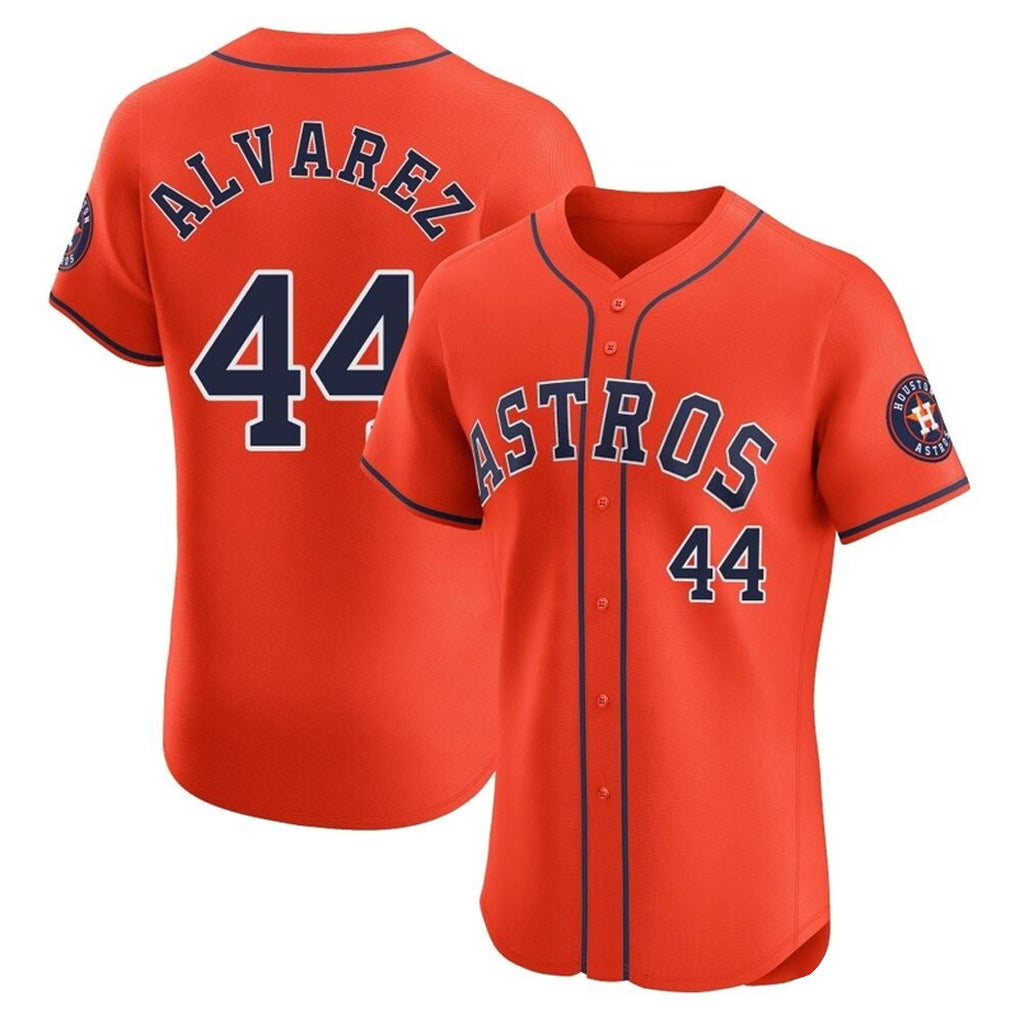 H.Astros #44 Yordan Alvarez Player Orange Home Limited Elite Gdoa Stitched Jerseys