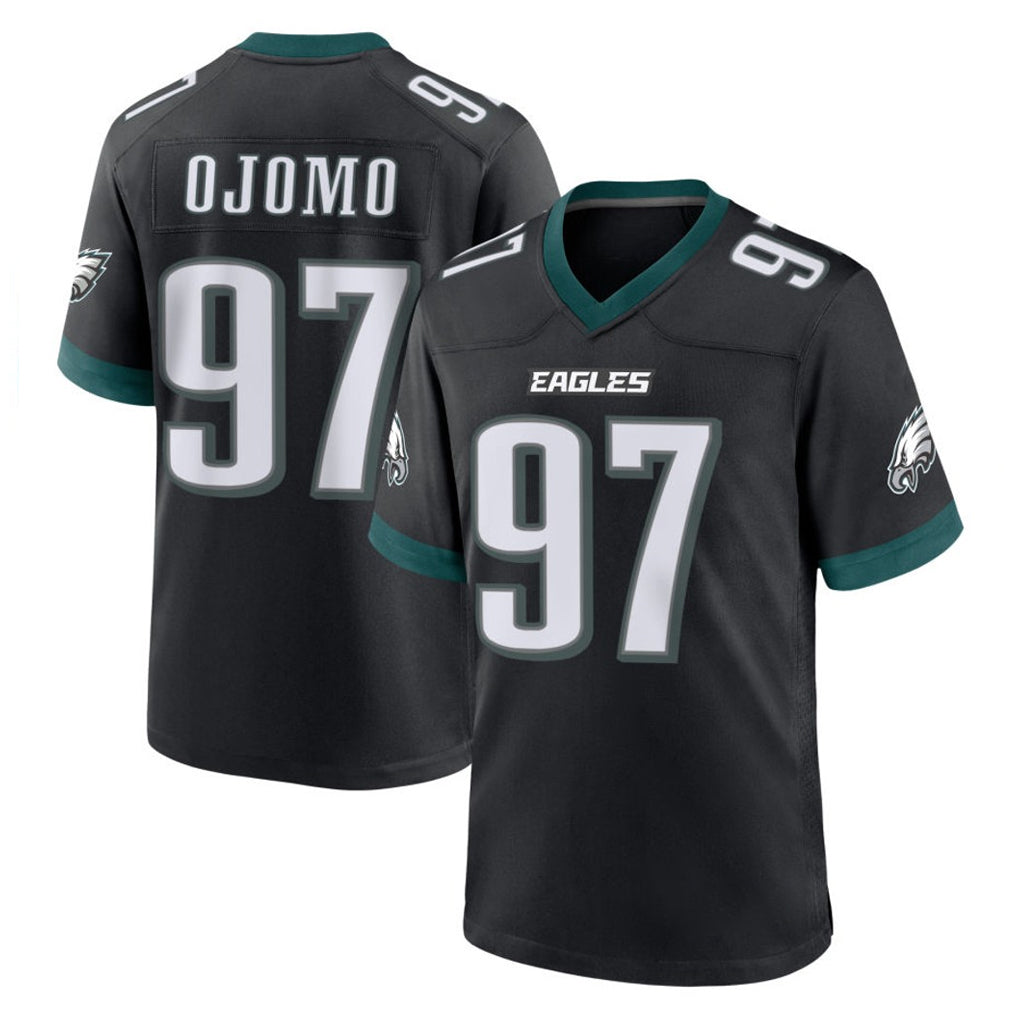 P.Eagles #97 Moro Ojomo Player Black Game Home Gdoa Stitched Jerseys