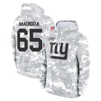 NY.Giants #65 Francis Mauigoa Player Arctic Camo Salute to Service Pullover Hoodies Limited Game Gdoa Stitched Jerseys