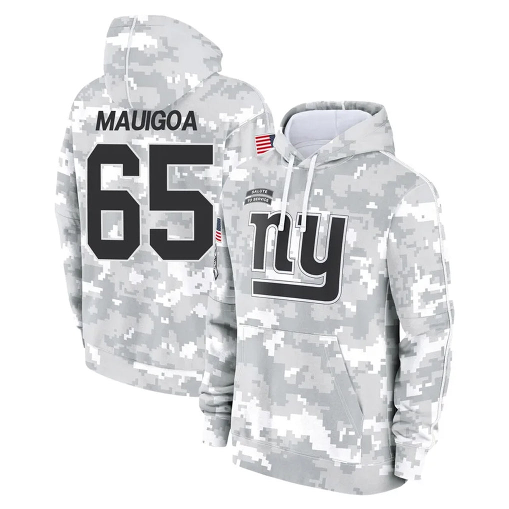 NY.Giants #65 Francis Mauigoa Player Arctic Camo Salute to Service Pullover Hoodies Limited Game Gdoa Stitched Jerseys
