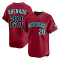 A.Diamondbacks #28 Nolan Arenado Player Red Limited Home Game Gdoa Stitched Jerseys