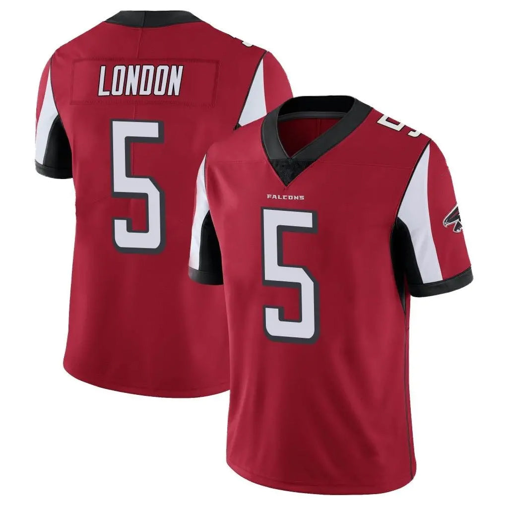 A.Falcons #5 Drake London Player Red Color Vapor Untouchable Limited Home Game Gdoa Stitched Jerseys