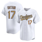 LA.Dodgers #17 Shohei Ohtani Player Gold Collection Limited Home Fdoa Stitched Jerseys