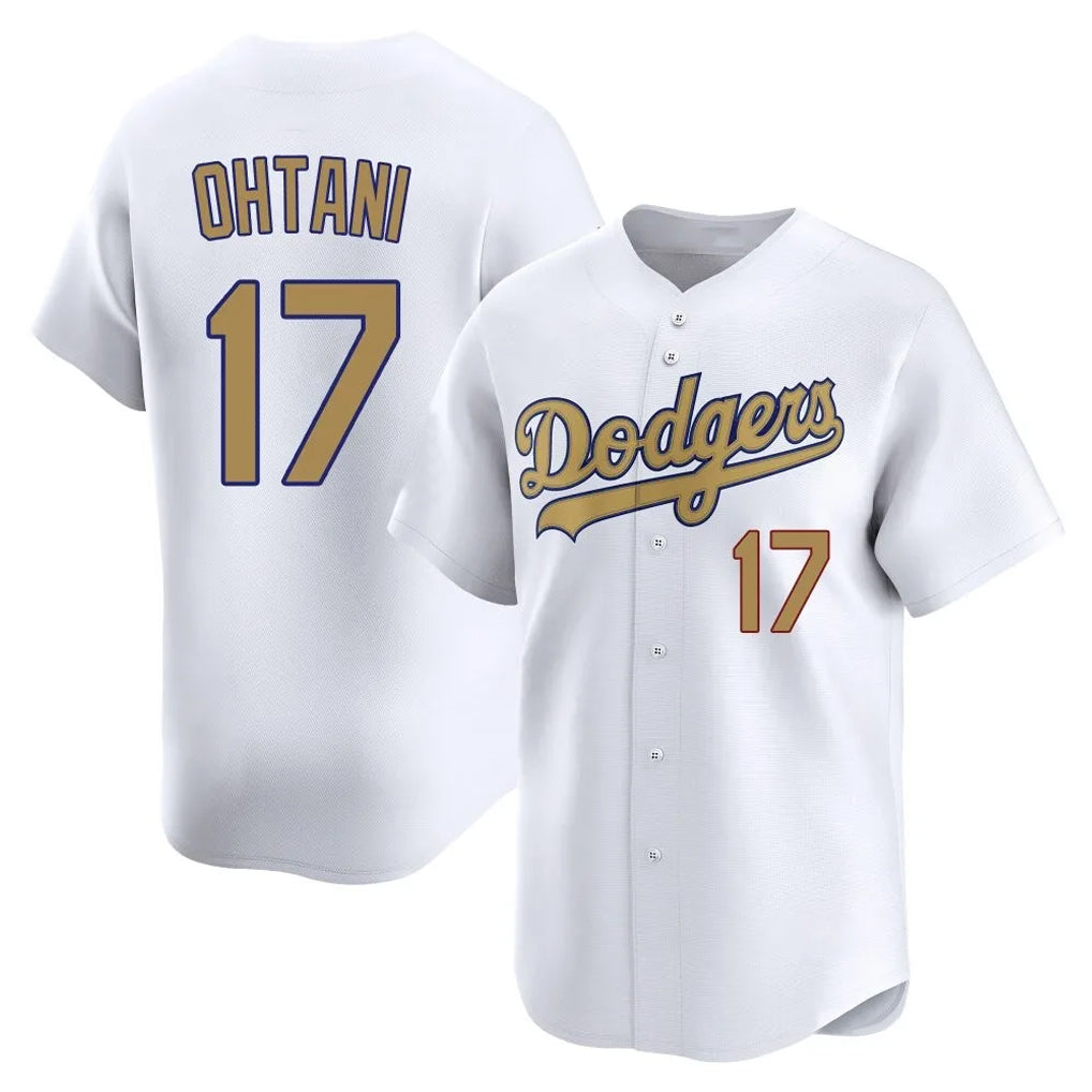 LA.Dodgers #17 Shohei Ohtani Player Gold Collection Limited Home Fdoa Stitched Jerseys