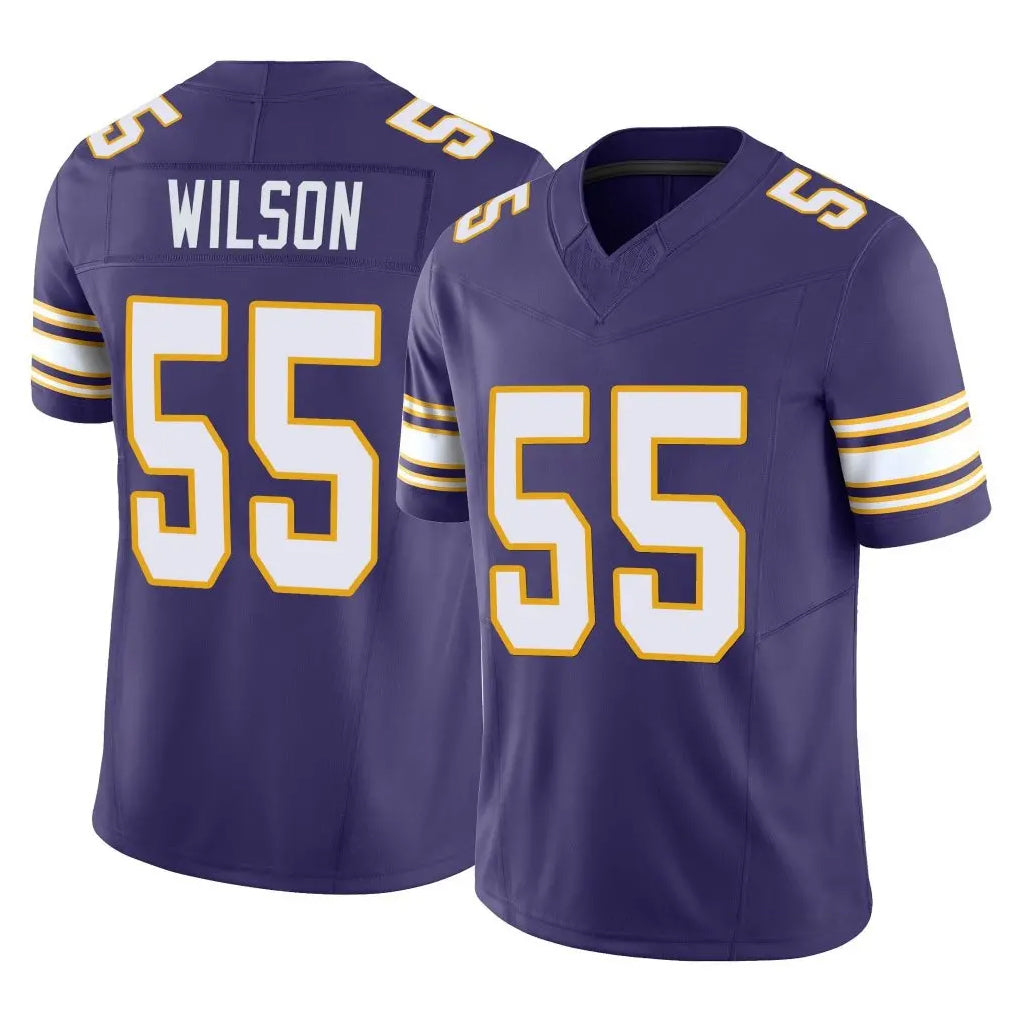 M.Vikings #55 Eric Wilson Player Purple Limited Classic Vapor F.U.S.E. Home Game Gdoa Stitched Jerseys
