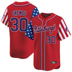 P.Pirates #30 Paul Skenes Player Red 2025 Independence Day Vapor Premier Limited Fdoa Stitched Jerseys