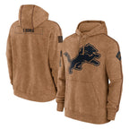 D.Lions ## Lions Blank Player Brown Salute to Service Hoodies Limited Game Gdoa Stitched Jerseys
