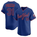 NY.Mets #31 Mike Piazza Player Royal T-shirt Home Limited Elite Fdoa Stitched Jerseys