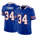 B.Bills #34 Thurman Thomas Player Royal Vapor F.U.S.E. Limited Home Game Gdoa Stitched Jerseys
