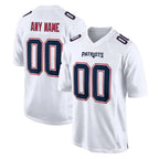 Custom NE.Patriots White Fashion Limited Home Game Any Name & Numbers Gdoa Stitched Jerseys