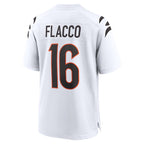 C.Bengals #16 Joe Flacco Player White Home Game Gdoa Stitched Jerseys